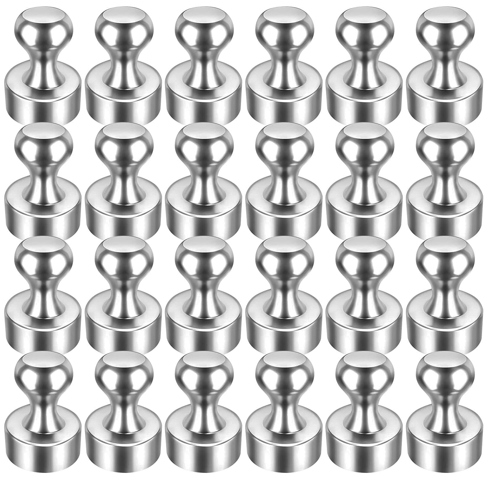 Aimants de réfrigérateur Lot de 24 punaises magnétiques pour tableau blanc et bureau