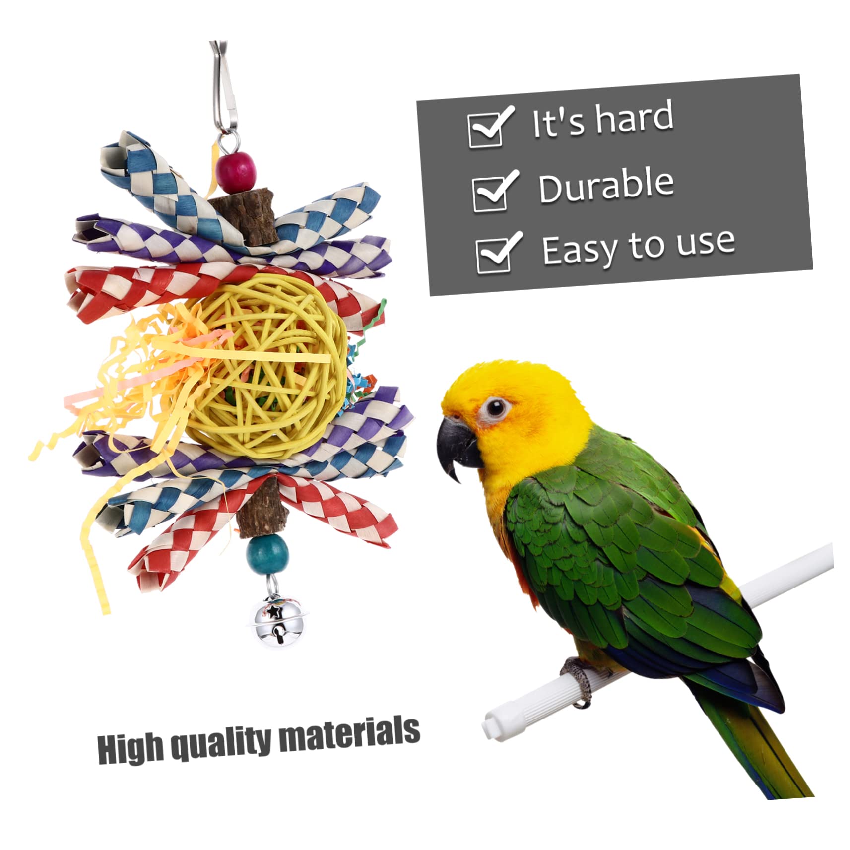 DOITOOL 2pezzi Giocattolo Da Masticare Per Pappagalli Gioco Creativo Rattan Per Uccelli Accessorio Per Attività Fisica e Divertimento Riduce La Solitudine Resistente e Duraturo