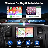 Vista 4 de Eonon GMX7A 4G+64G Android 14 Estéreo para automóvil compatible con GMC/Chevy/Buick Wireless CarPlay y Android Auto, radio de coche con pantalla