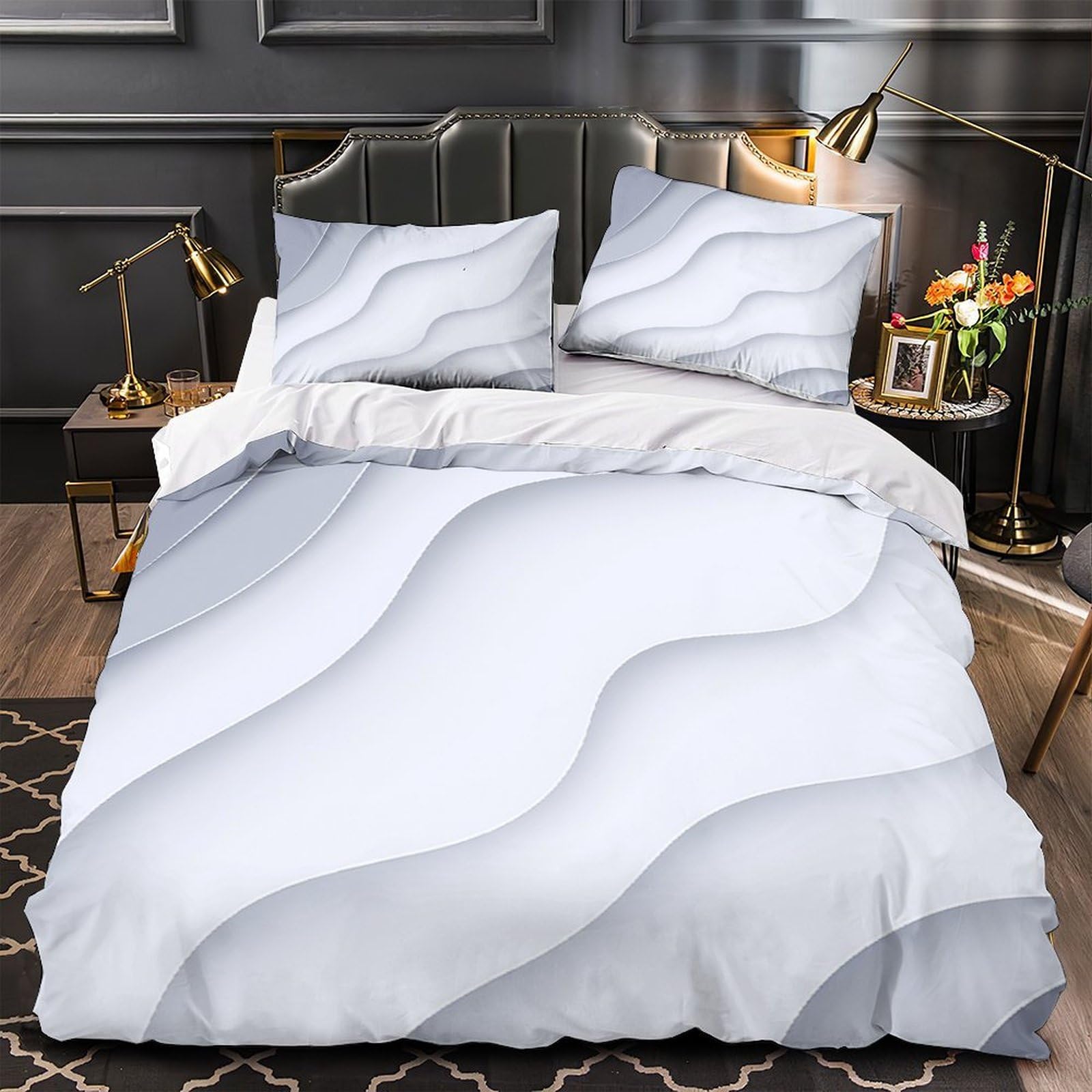 Housse de couette douce hypoallergénique anti-acariens pour des nuits sereines et apaisées