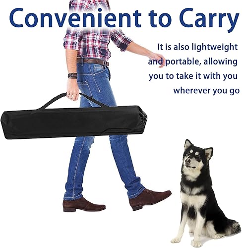 Miniatura 5 de AHAILUOO 4 Sets Pets Agility Training Equipment, Adjustable Dog Hoop, Dog Jump, Weave Poles and Pause Boxwith Independent Packaging(4 Sets)