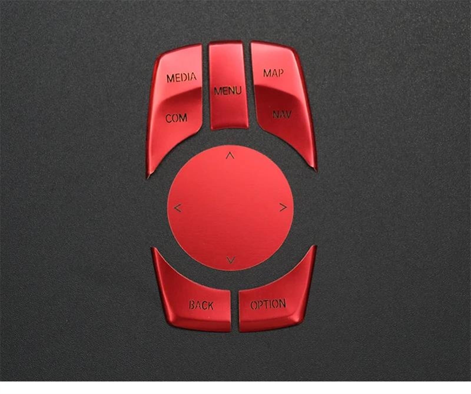 Csspdm A Red Car Interior Accessories Drive Center Multimedia Buttons Switch Cover For 5 Series G30 X3 G01 X4 G02 6Gt G32 2018-2021(A Red)