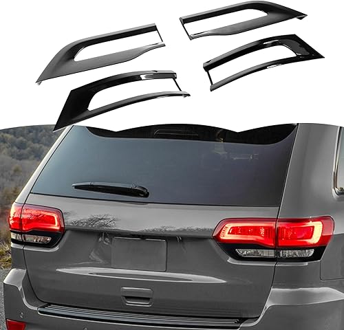 RT-TCZ Cubierta de lámpara trasera, marco de guardia, biseles de decoración, accesorios exteriores compatibles con Jeep Grand Cherokee 2014-2020,