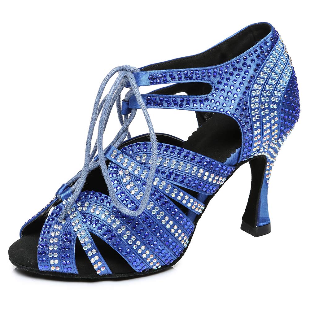 AOQUNFS Strass Ballsaal Tanzschuhe Damen Latein Salsa Bachata Performance Tanzschuhe,YCL453