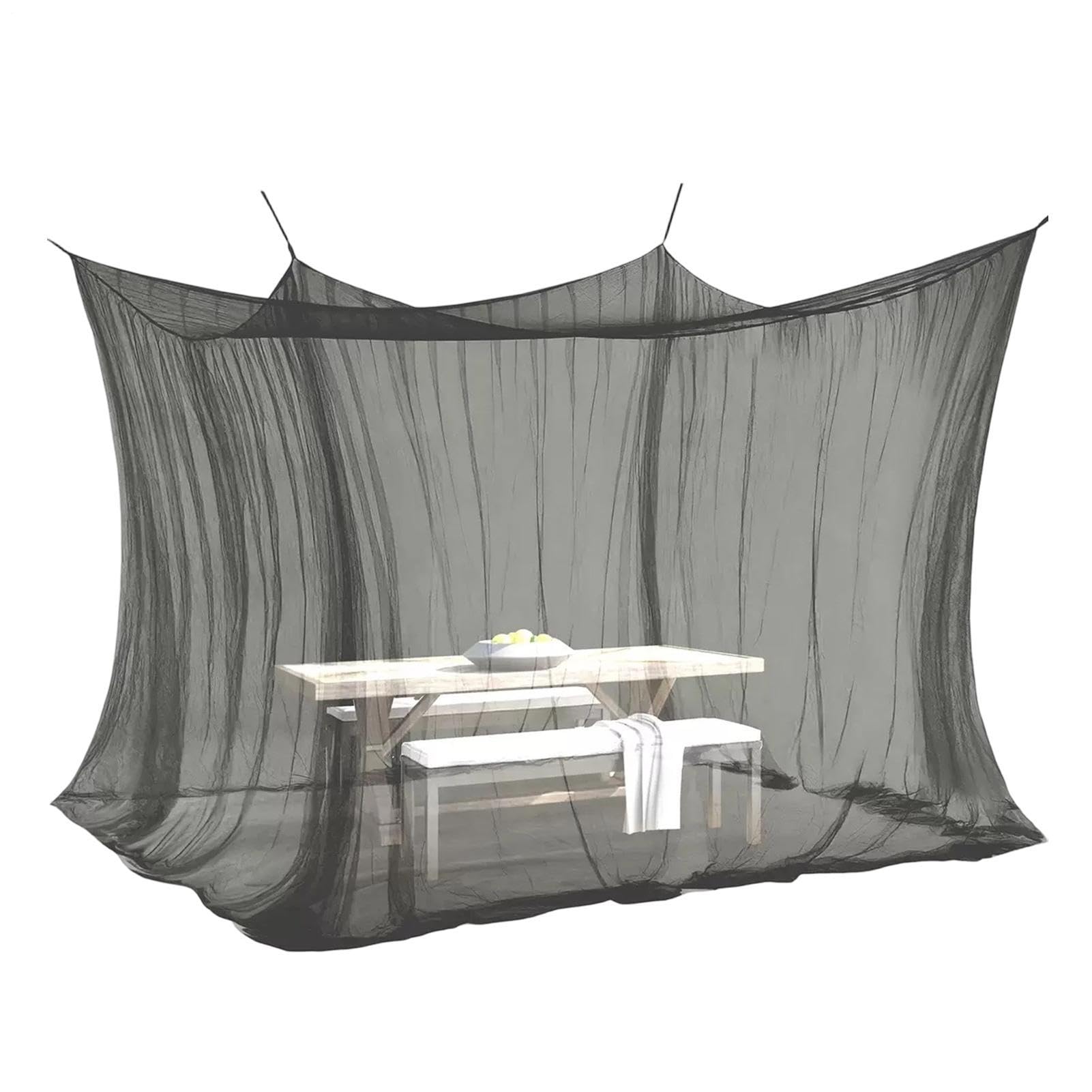 Filet de canopée moustiquaire pour protéger lit de camping et repas de jardin
