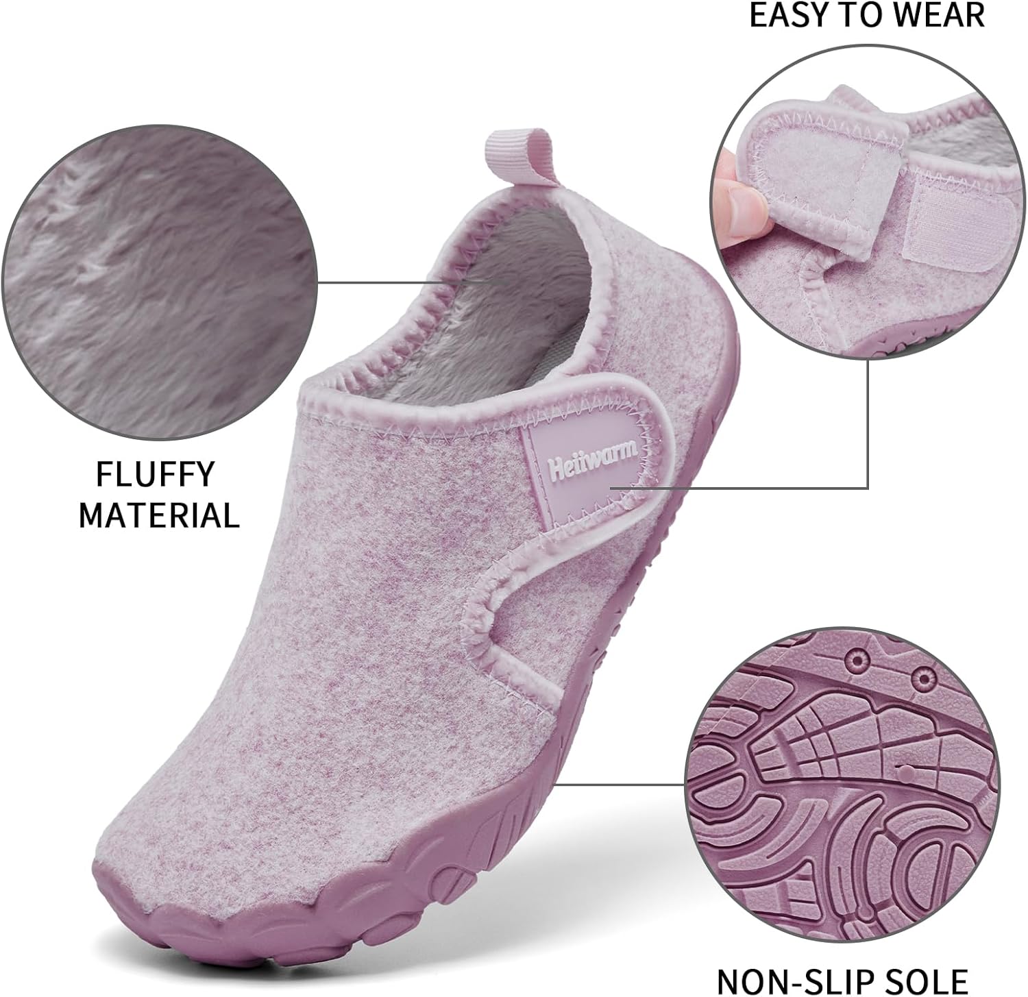 Kids Winter Slippers Cozy Soft Warm Non Slip Fleece House Lightweight Indoor Slippers for Girls Boys - Image 5