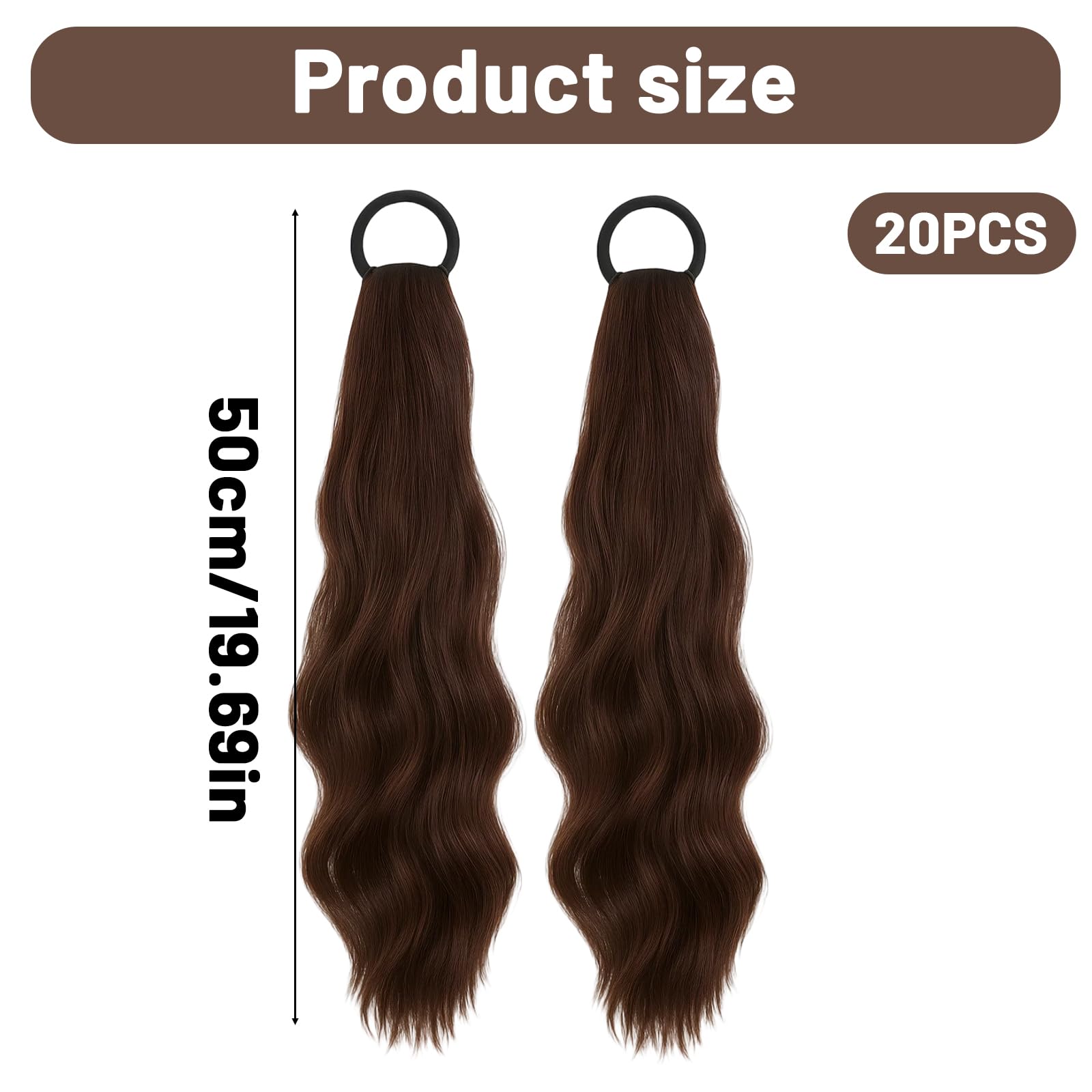 2PCS Ponytail Extension, Ponytail Extension Human Hair, Natural Looking Hair Extensions Ponytail - Image 2