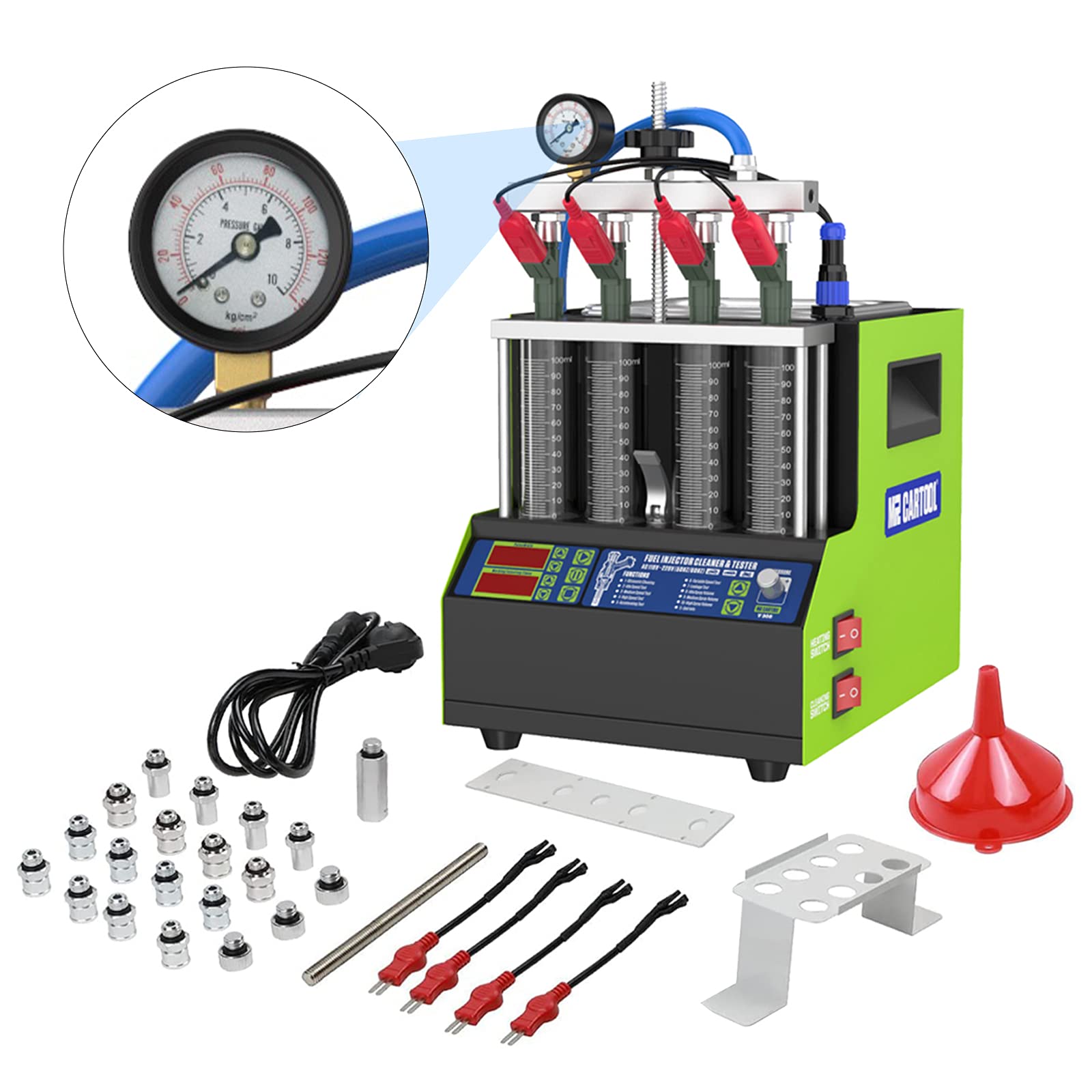 MR CARTOOL 110V Fuel Injector Tester Automotive for Car Motorcycle 4