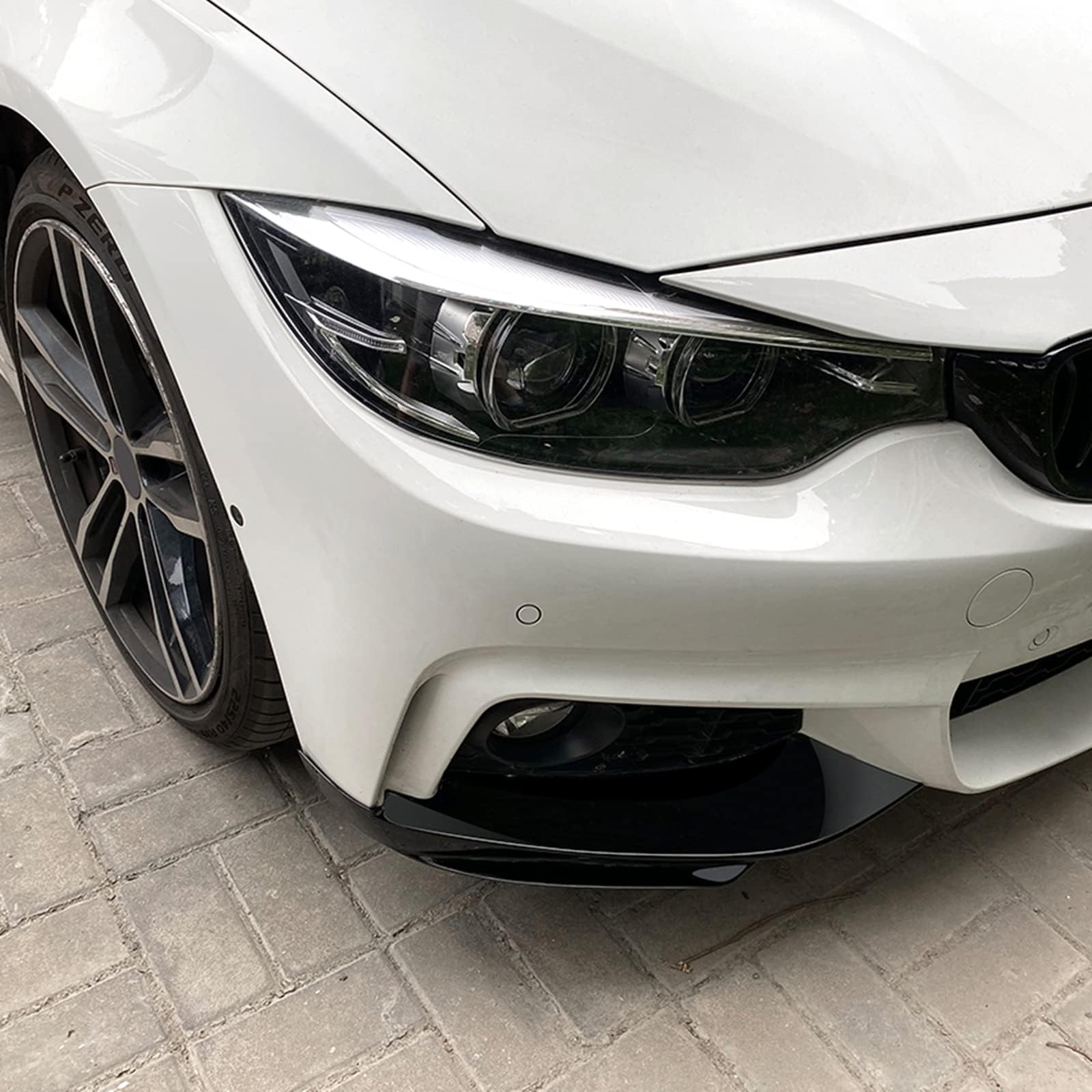 Auto Spoiler Frontali per BMW Serie 4 F32 F33 F36 M-Tech 2014-2020,Paraurti Anteriore Splitter Spoiler Lama Labbro Paraurti Anteriore