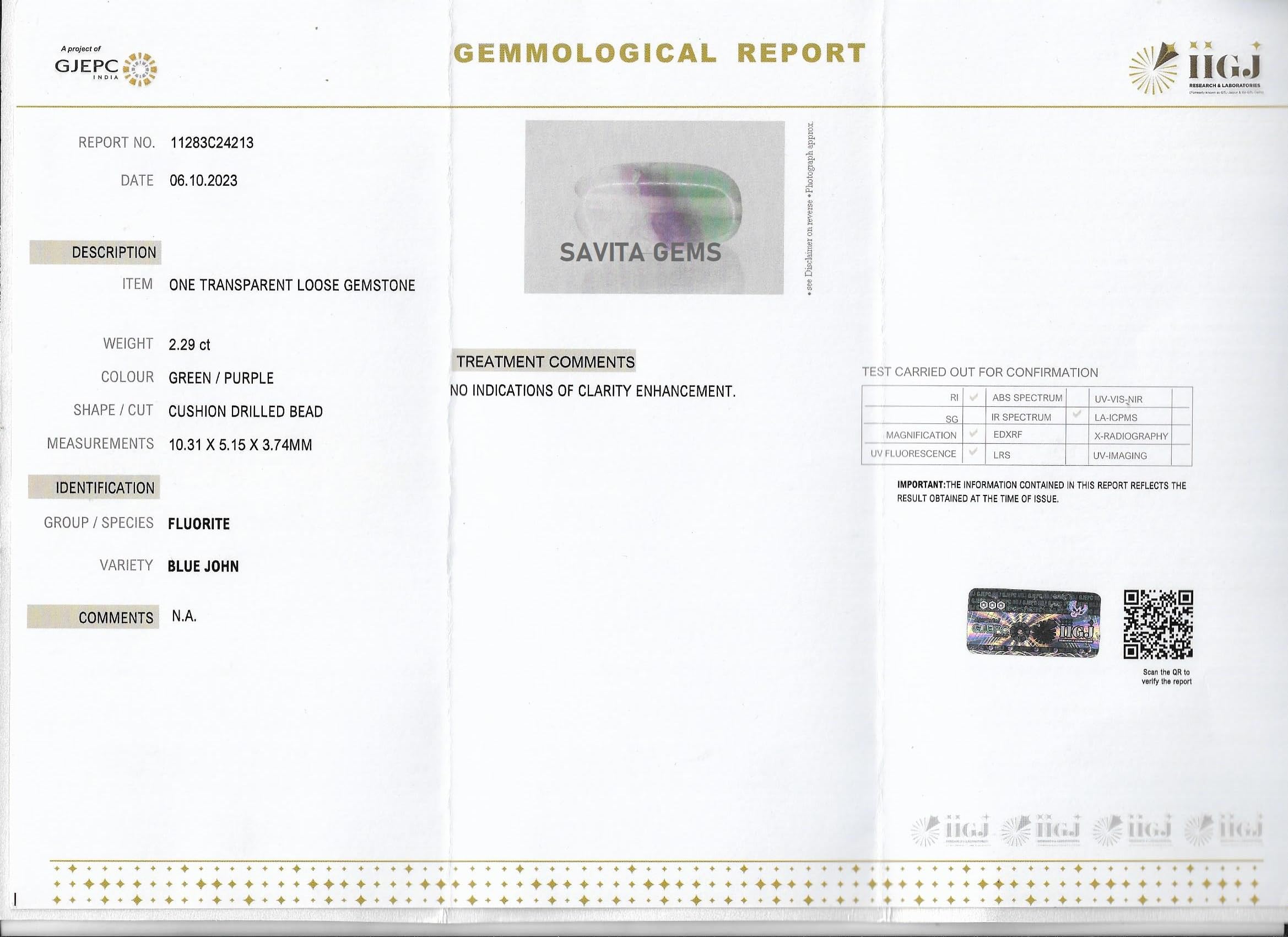 Fluorite Complete Crushed Powder - 40 Gram, Resin Art, Craft Making