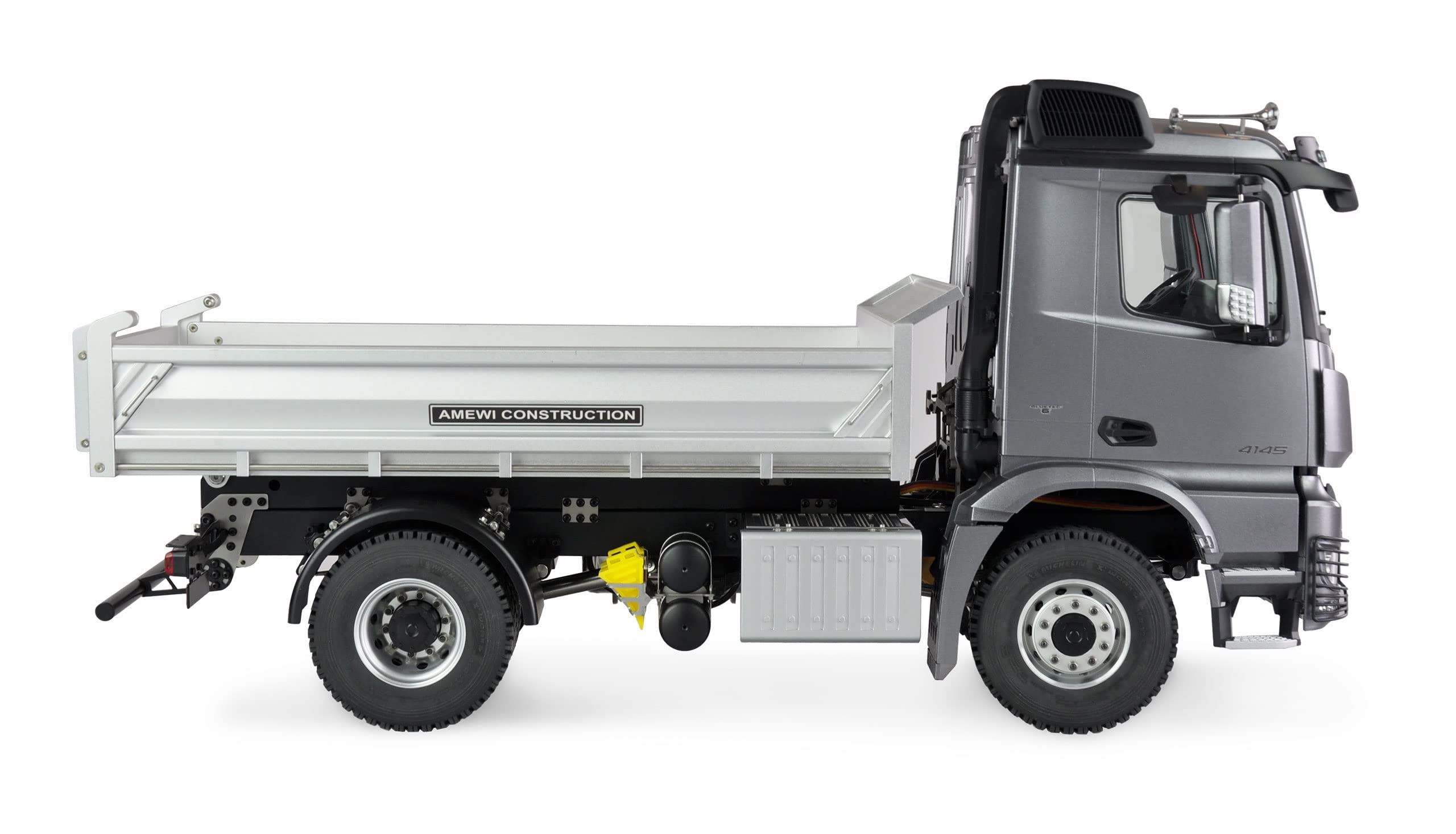 Amewi 22615 Mercedes-Benz Arocs hydrauliczna wywrotka wersja podstawowa 4x2 1:14 RTR szara