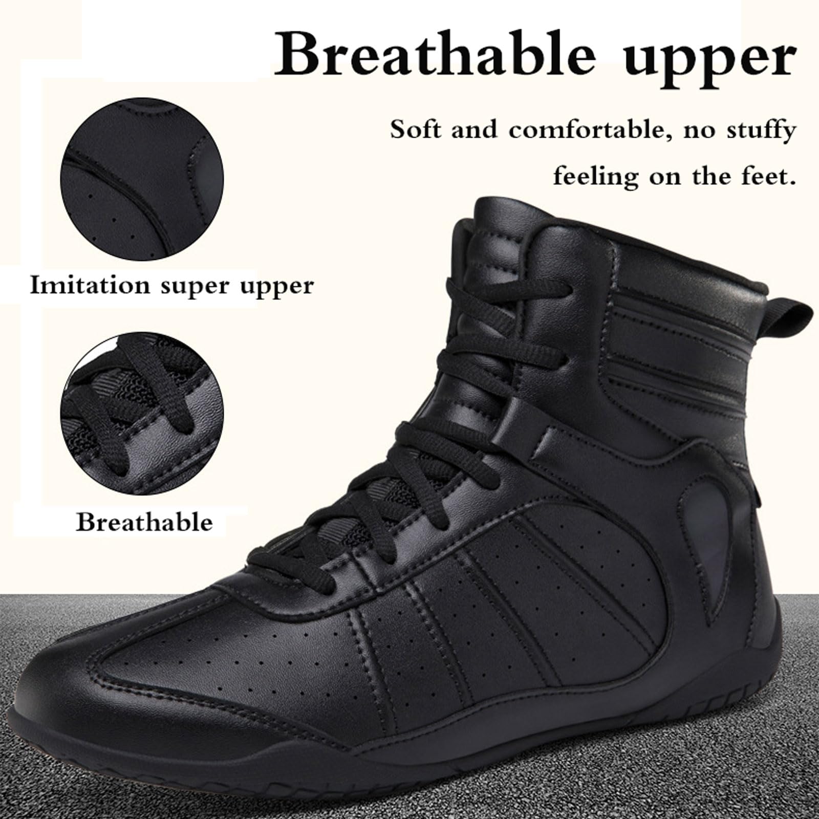 Botas De Lucha para Hombre,Zapatos De Lucha Antideslizantes,Zapatos De Boxeo Fitness,Zapatos De Lucha Unisexo,Liviablesy Transpirables,Flexibles,Confort,para Deportes,Combate,Wrestling