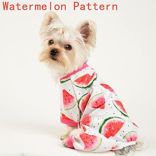 Miniatura 6 de Pijamas para perros pequeños, pijamas para cachorros, pijamas de 4 patas para chihuahua, Yorkie, primavera y verano, enterizo, ropa para mascotas,
