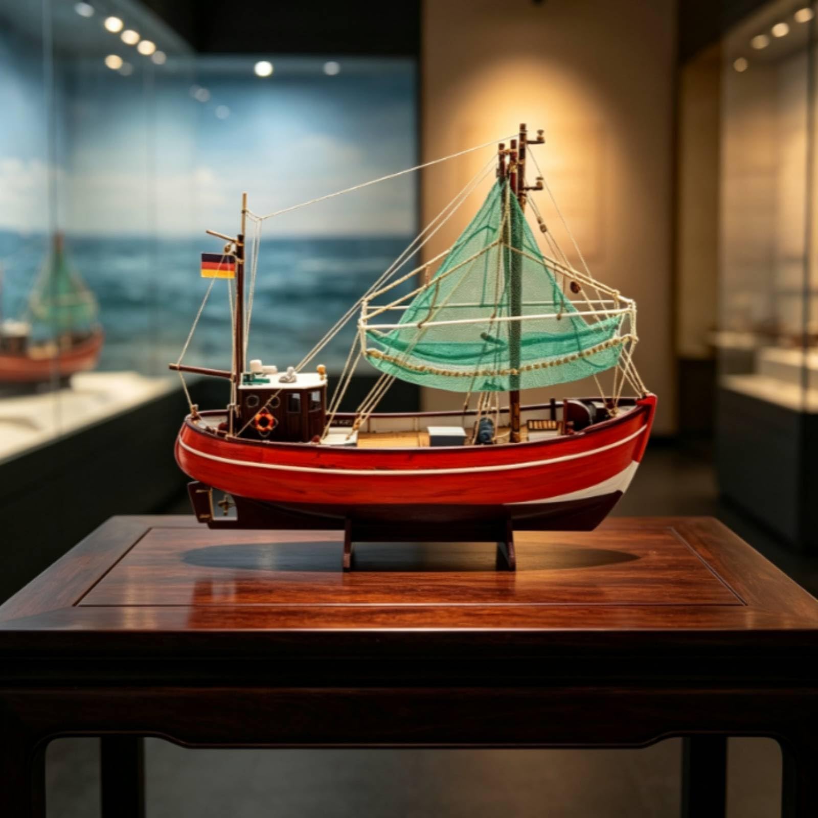 TAIZhiChen Barca da Pesca in Legno con Alberi in Betulla Tagliato a Modellino di Barca da Pesca Dettagliato Kit di Modellismo Navale Legno per Hobbisti