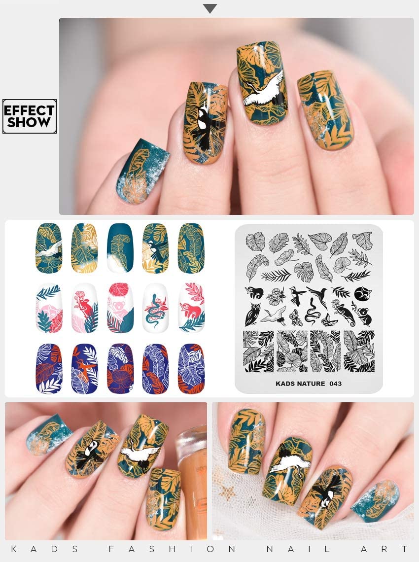 KADS Nagelstempelplatte Natur-Serie – DIY Nageldesign Mit Edelstahlplatte
