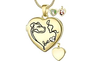 Fanery Sue Dog Memorial Picture Locket Necklace: Cherished Memories of Your Furry Friends