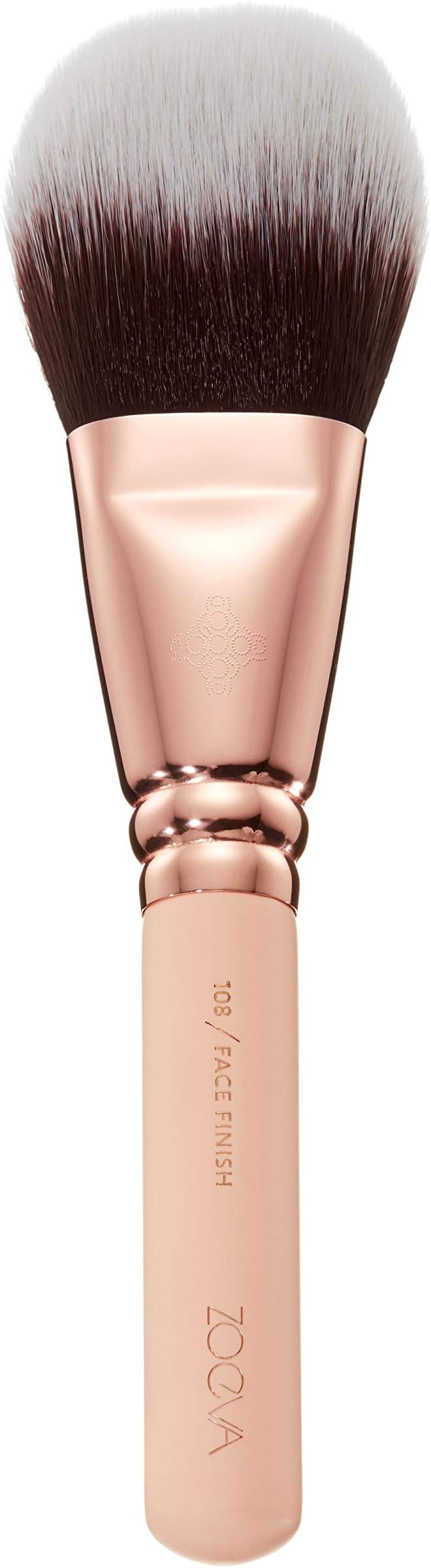 ZOEVA 108 Pure Synthetic Face Finish Makeup Brush (Rose Golden Vol. 2) - Powder Brush, Foundation, Bronzer Brush, Vegan, Tapered Brush