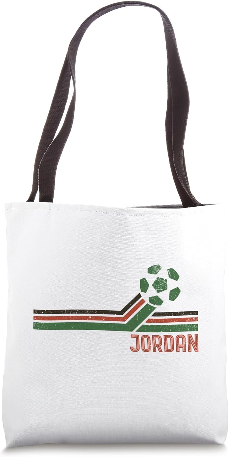 Jordan Soccer 2026 Jordanian Fans Flag Retro Vintage Tote Bag