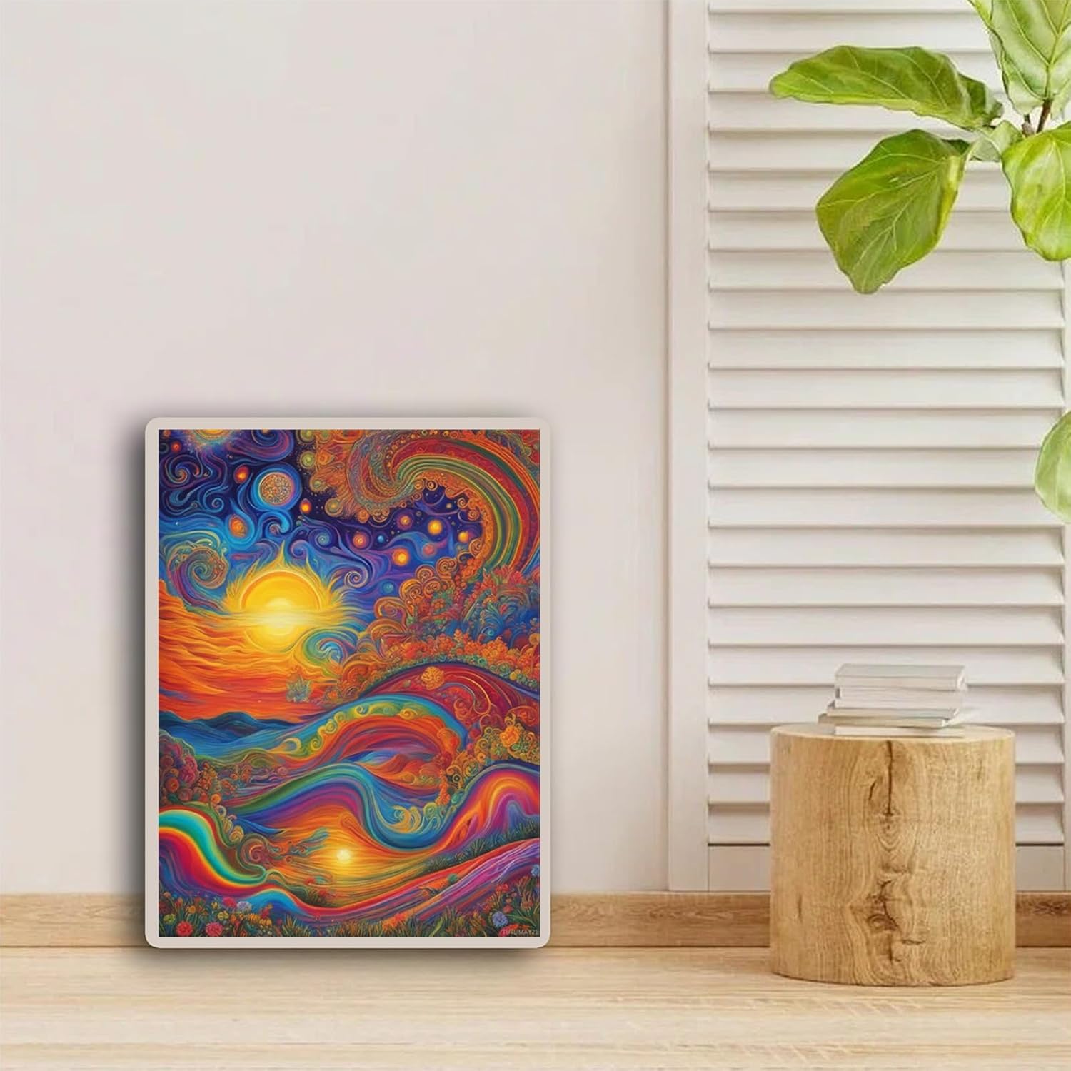 Christmas Gift Psychedelic World of Color Fresco Art Diamond Painting Kits for Adults, 5D Diamond Art DIY Full Drill Paintings with Gem Art Home Wall Decor for New Year Valentine's Day 12x16 inch image 3