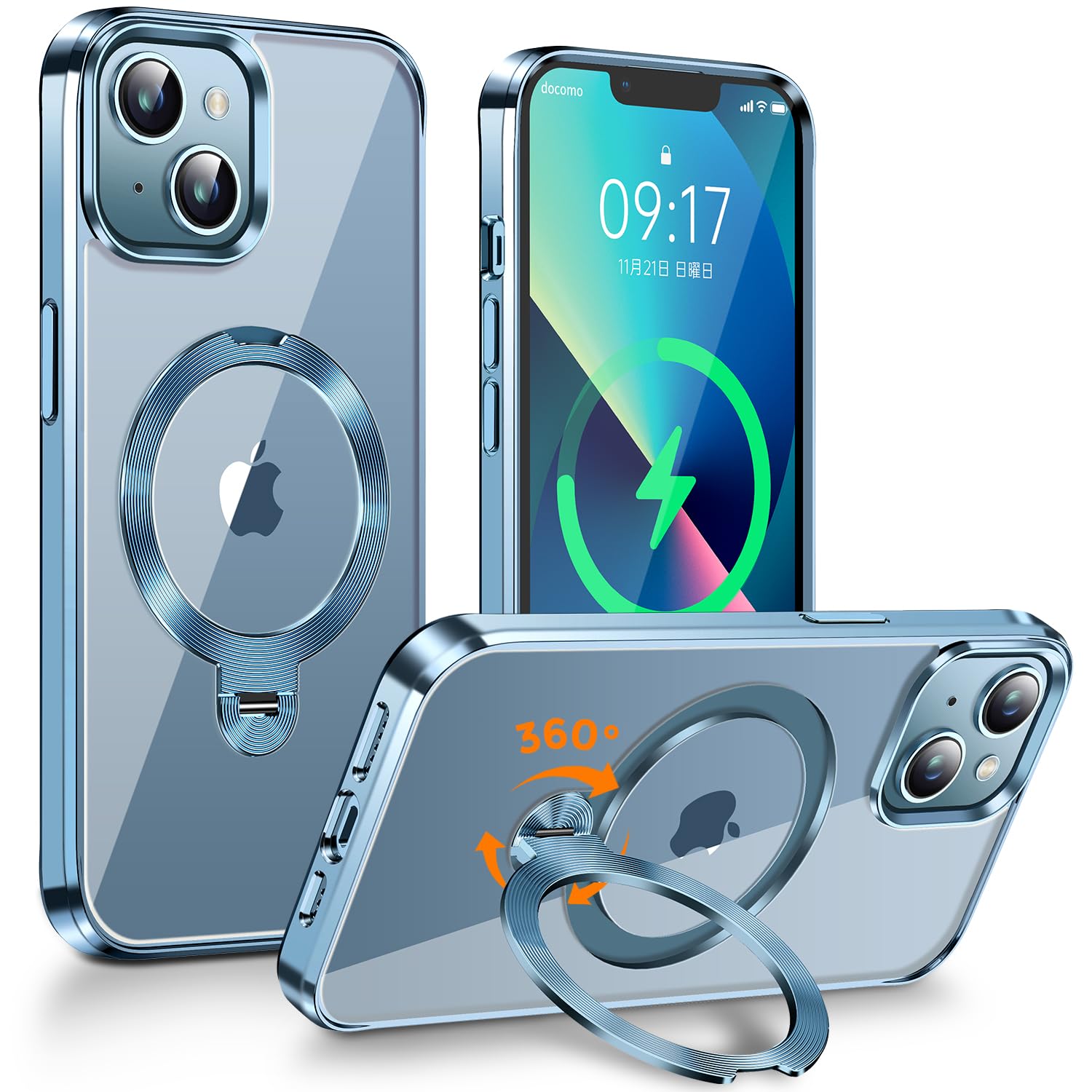 Amazon.co.jp: 【360°回転無制限・縦横両対応】FONKCASE iPhone 13 用