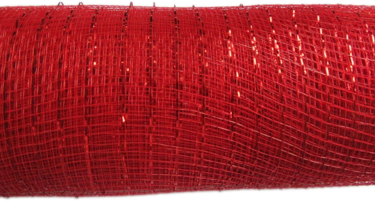 Amazon.com: XiXiboutique 6 inch Metallic Poly Mesh Ribbon 30 feet(10 ...