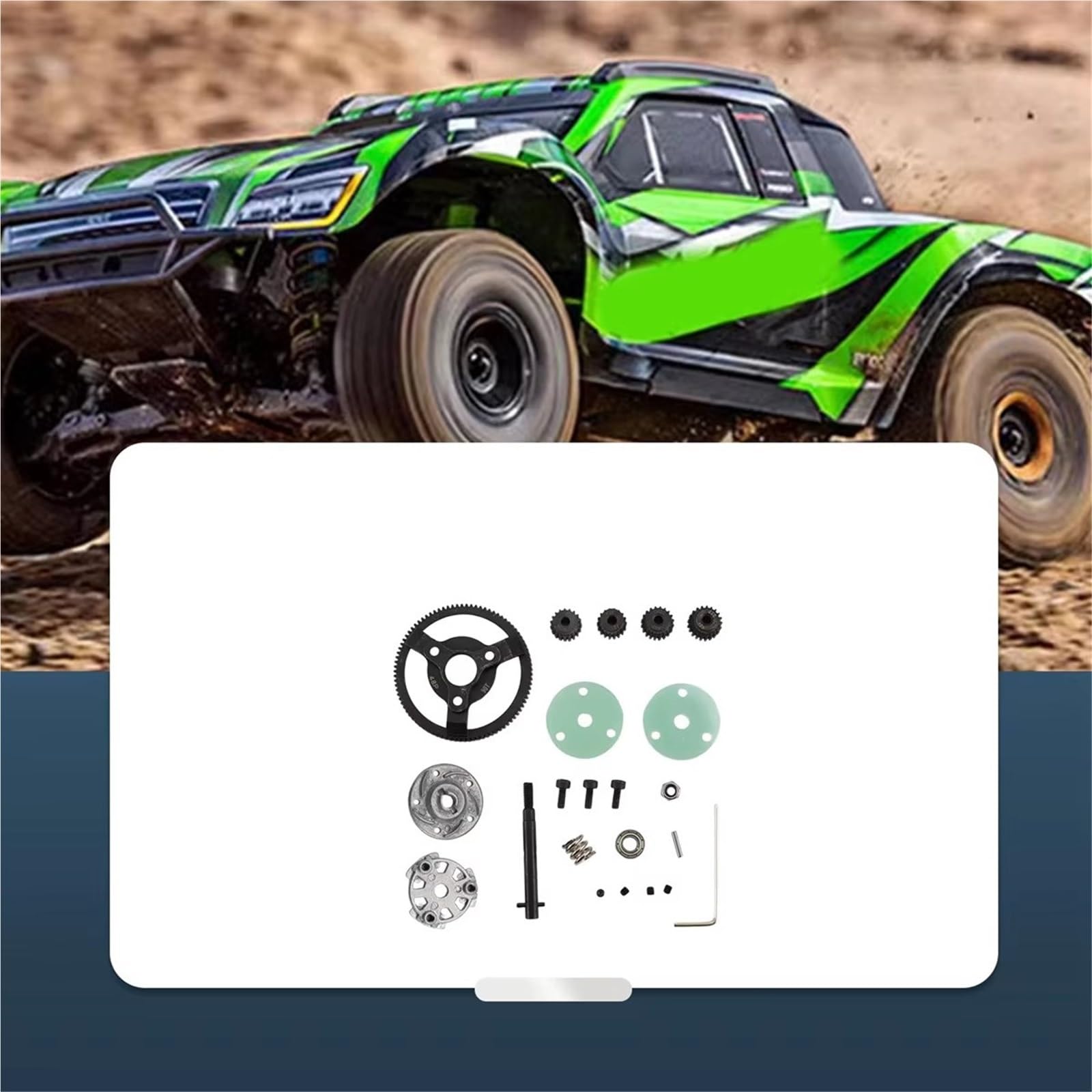 Kompatibel Mit Rustler Für Slash 2WD 1/10 RC-Automodell-Upgrade-Teile, Ersatz-90T-Metall-0,8M-48P-Stirnrad-Ritzel-Getriebesätze Teile