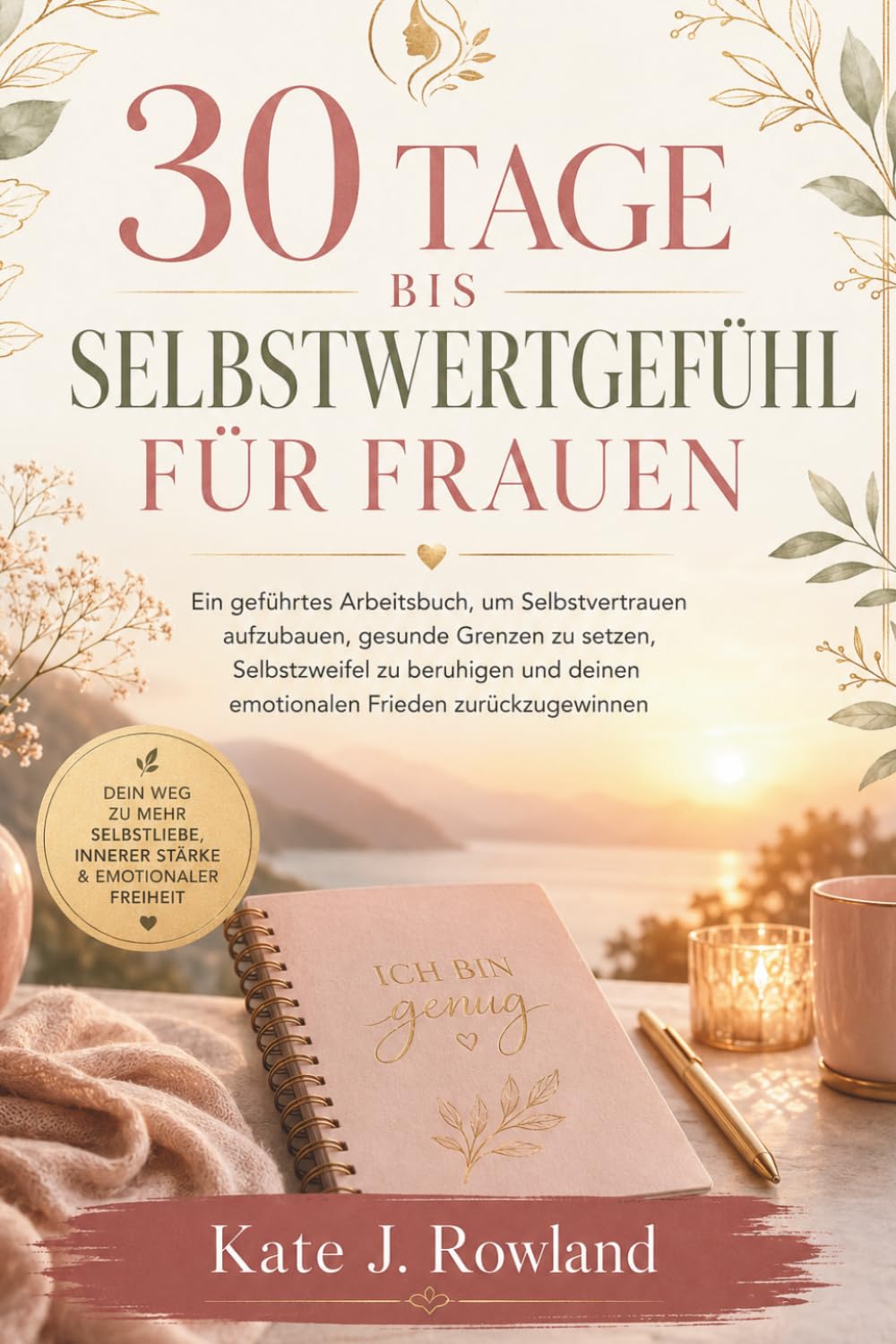 30 TAGE BIS SELBSTWERTGEFÜHL FÜR FRAUEN: Ein geführtes Arbeitsbuch, um Selbstvertrauen aufzubauen, gesunde Grenzen zu setzen, Selbstzweifel zu beruhigen und deinen emotionalen Frieden zurückzugewinnen