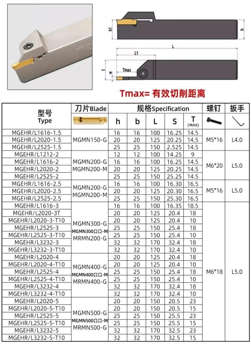 MGEHR1616-2 T16 MGEHR2020-3 T30 MGEHR Werkzeughalter