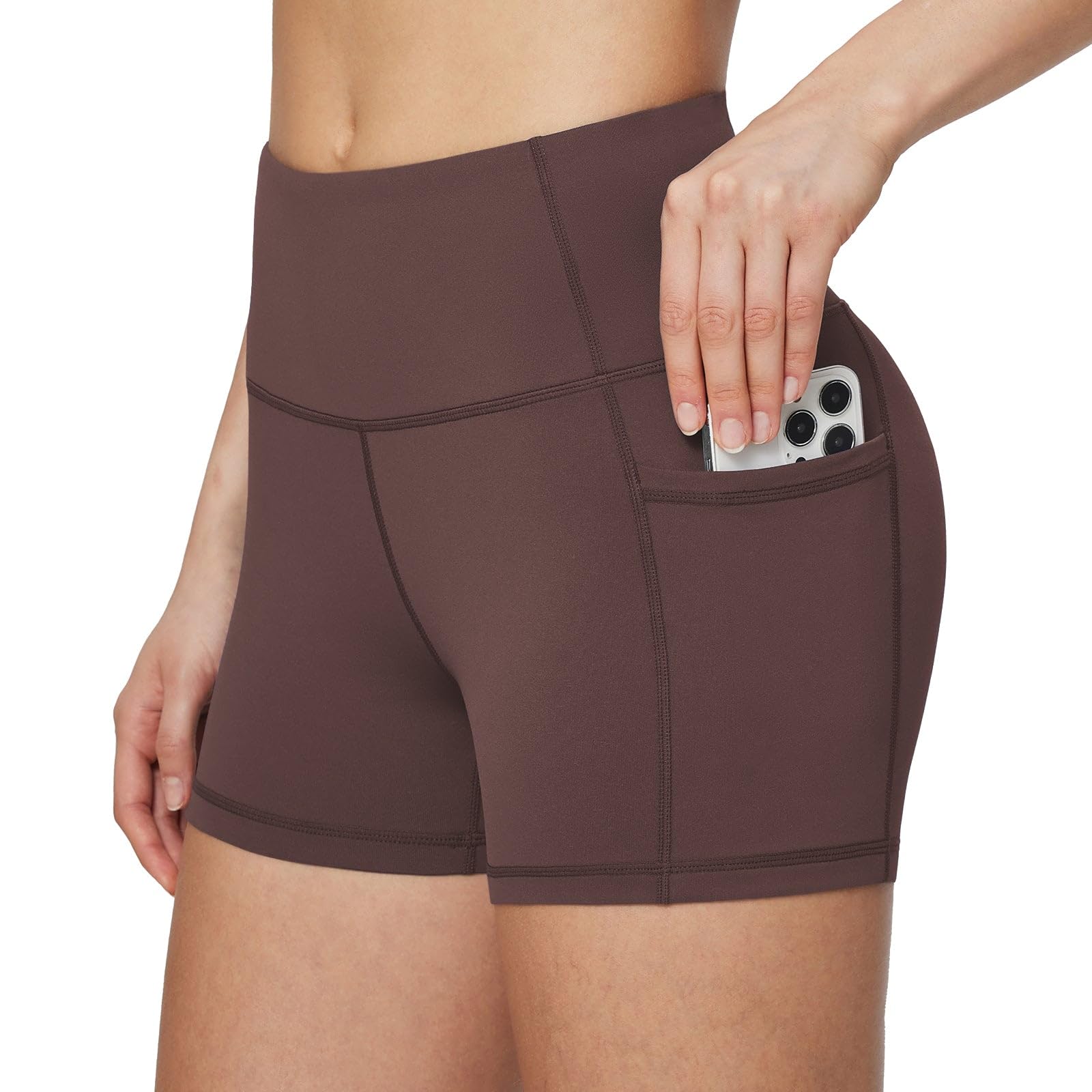 baleaf Women's High Waist Biker Shorts with 3 Pockets