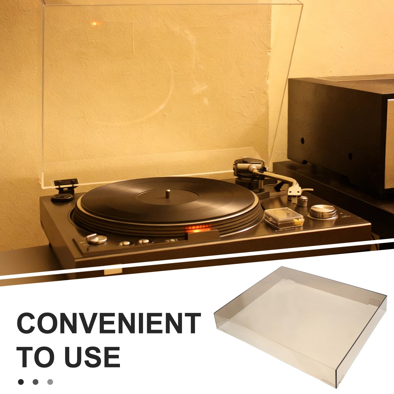 Coperchio Antipolvere Acrilico per Giradischi 16x13 X 2, 4 | Trasparente ad Alta Chiarezza, Ricambio per Lettore Vinile, Confezione da 1 Pezzo
