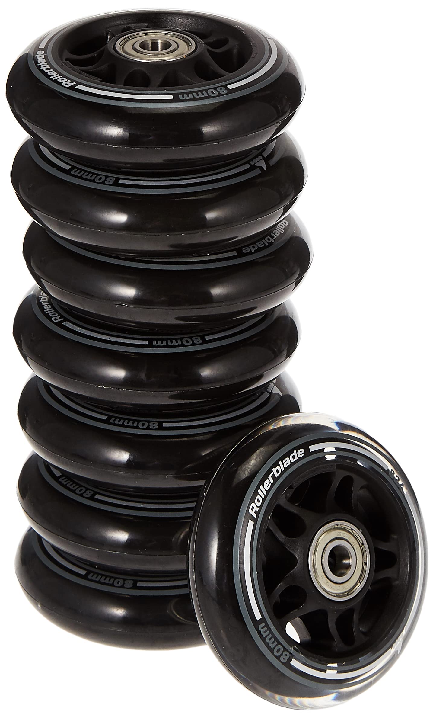 Roues Rollerblade 80mm/82a + Roulements SG7 - Set 8 Roues Pour Patins Fitness