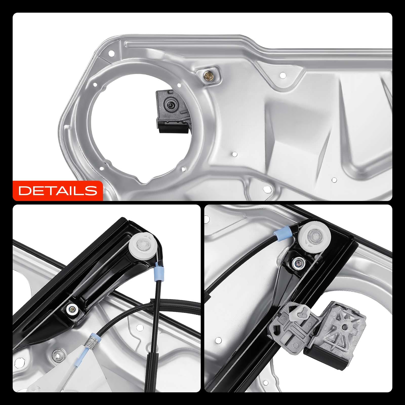 Frankberg Fensterheber Mit Grundträger Vorne Links Kompatibel mit B-o-r-a 1J2 1J6 Golf IV 1J1 1J5 1997-2006 1J4837461H