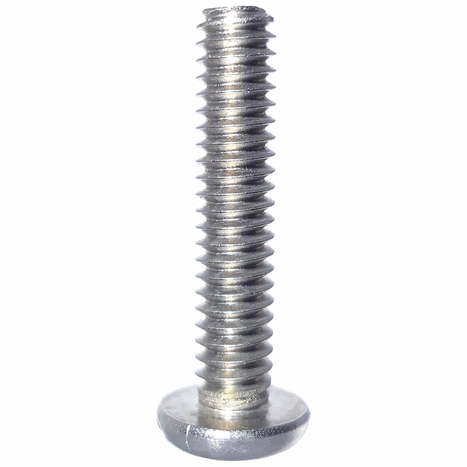 10-24 x 1 Pan Head Machine Screws, Slotted Drive, Stainless Steel 18-8, Full Thread, Bright Finish, Machine Thread, Quantity 100 by Fastenere