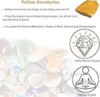 Vista 4 de Cristales crudos de aventurina amarilla, cristales curativos grandes de 1.25 a 2.0 pulgadas, piedras naturales en bruto, cristal para volar