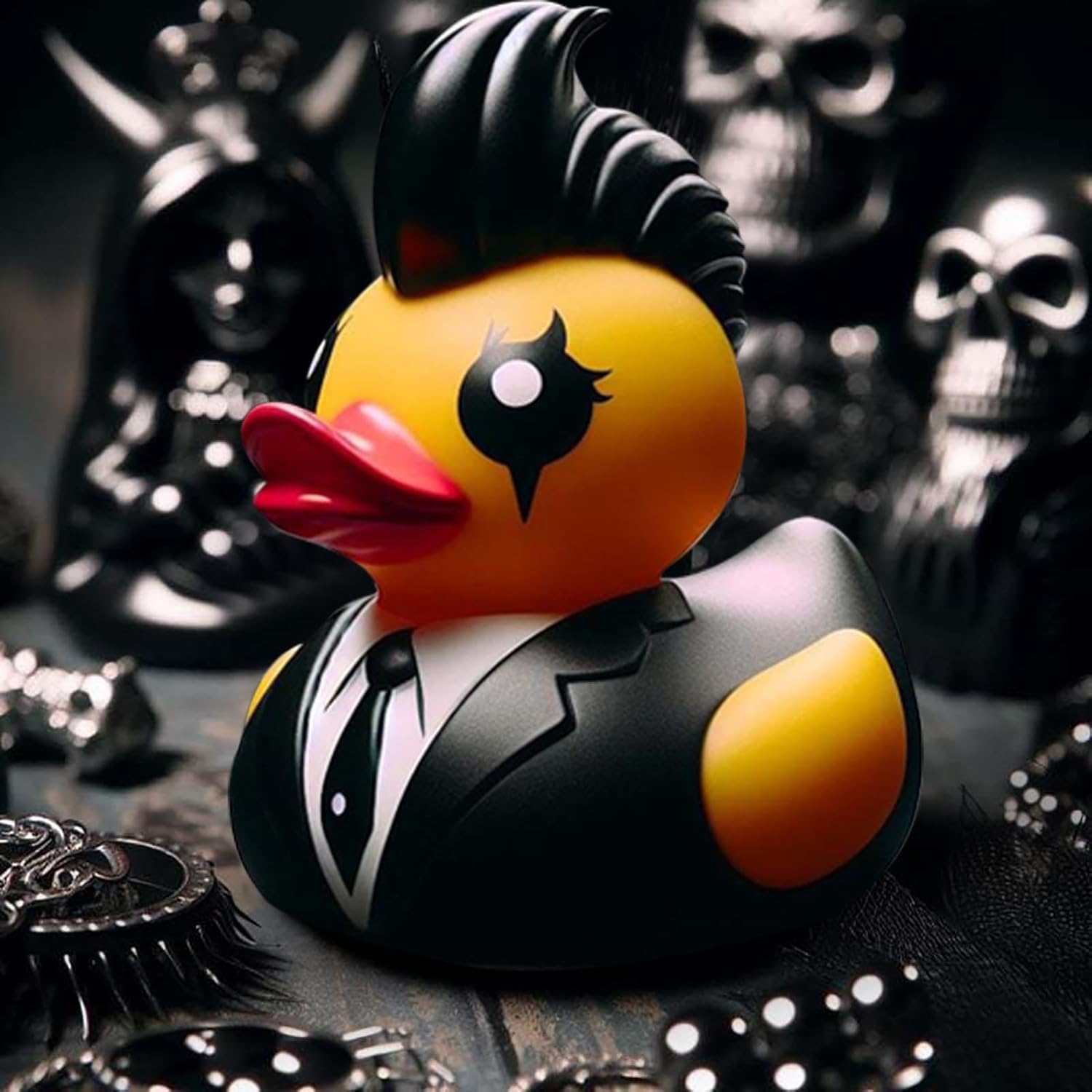 Amazon.com: Unique Dark Rubber Duck, Punk Duck,Goth Satanic Duck