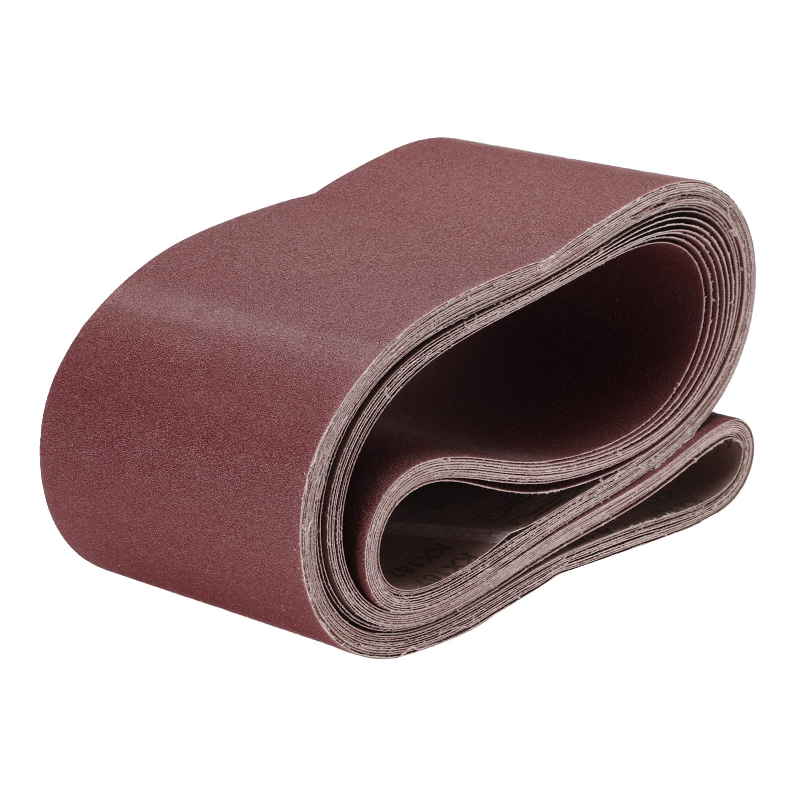 uxcell 10 bandas de lijado de 6 x 89 pulgadas, grano 100, óxido de aluminio, lijadora, papel de lija para pulir madera y metal, color marrón rojizo
