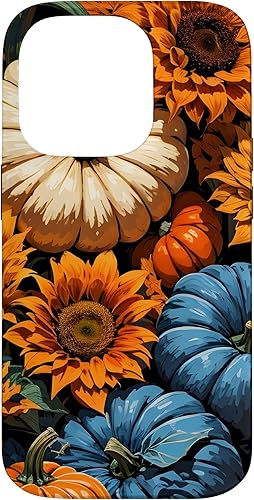 Miniatura 43 de Funda para iPhone 13 Pro Max Bonito arte de calabazas, girasoles y hojas de otoño