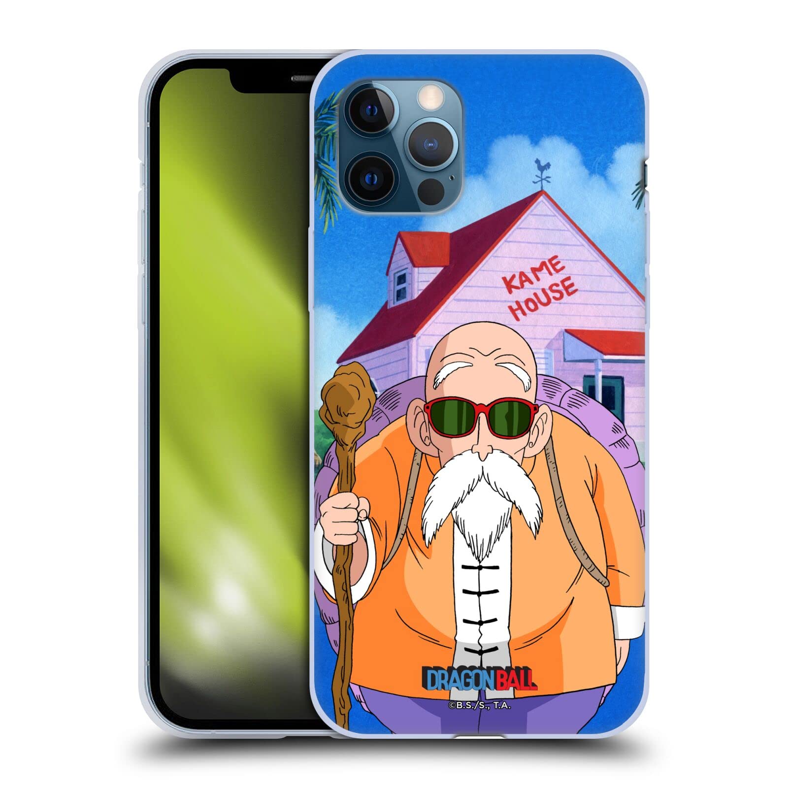Head Case Designs Officially Licensed Dragon Ball Master Roshi Characters Gel Case [Military Grade Protection] Compatible with Apple iPhone 12 / iPhone 12 Pro and Compatible with MagSafe