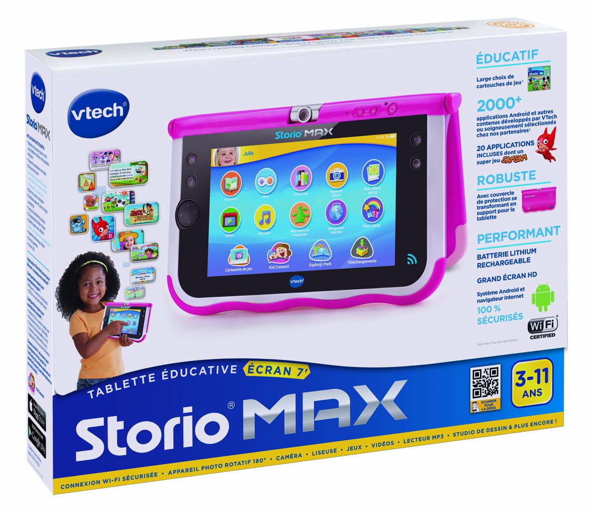 VTech Storio Max Console Jeu Educatif Electronique Rose