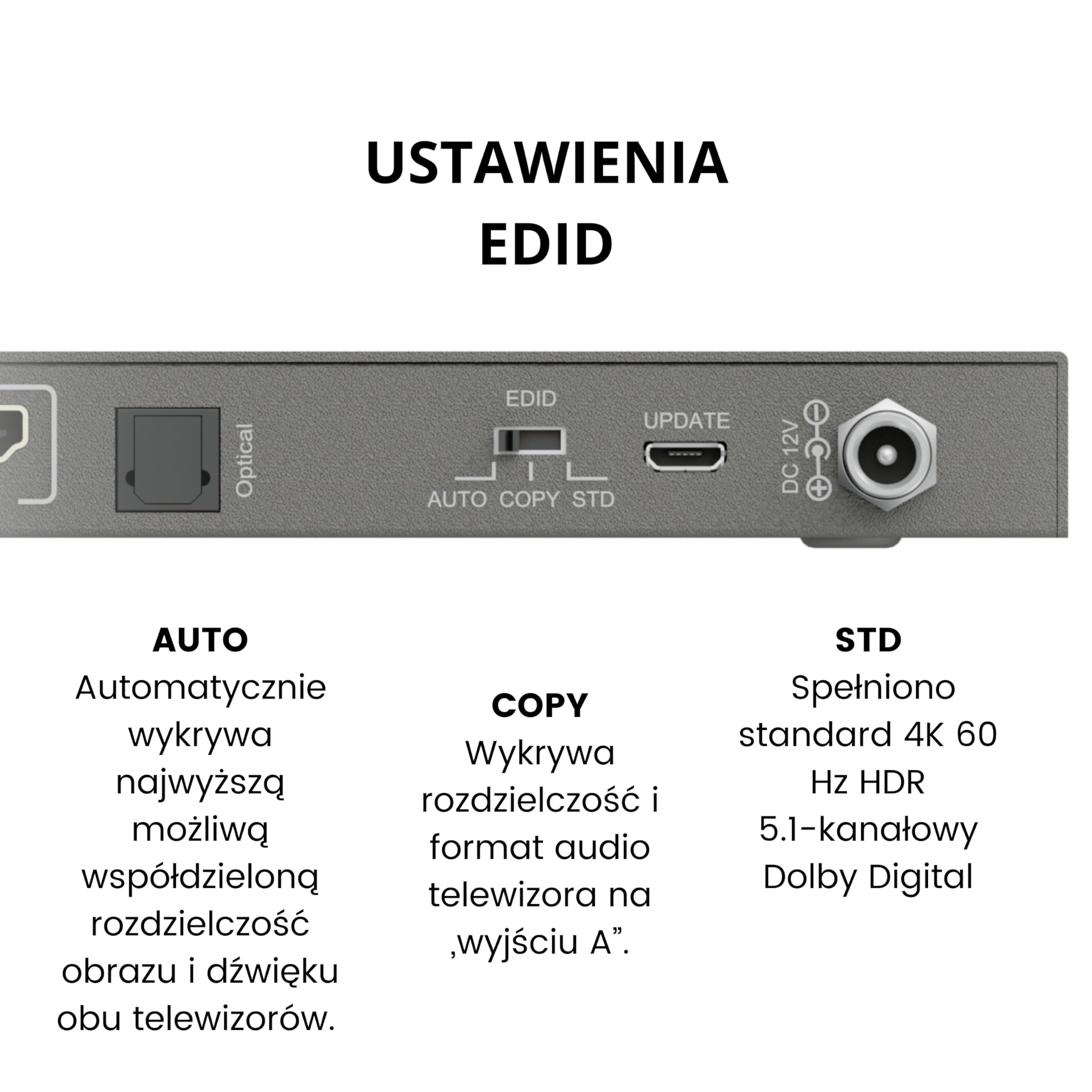 Marmitek MS420 - Matryca HDMI 4x2 4K60 do TV i projektora ARC CEC | Przełącznik matrix HDMI 2.0, 4 źródła na 2 ekrany, downscaler 1080p, Toslink, ARC, CEC, EDID i pilot