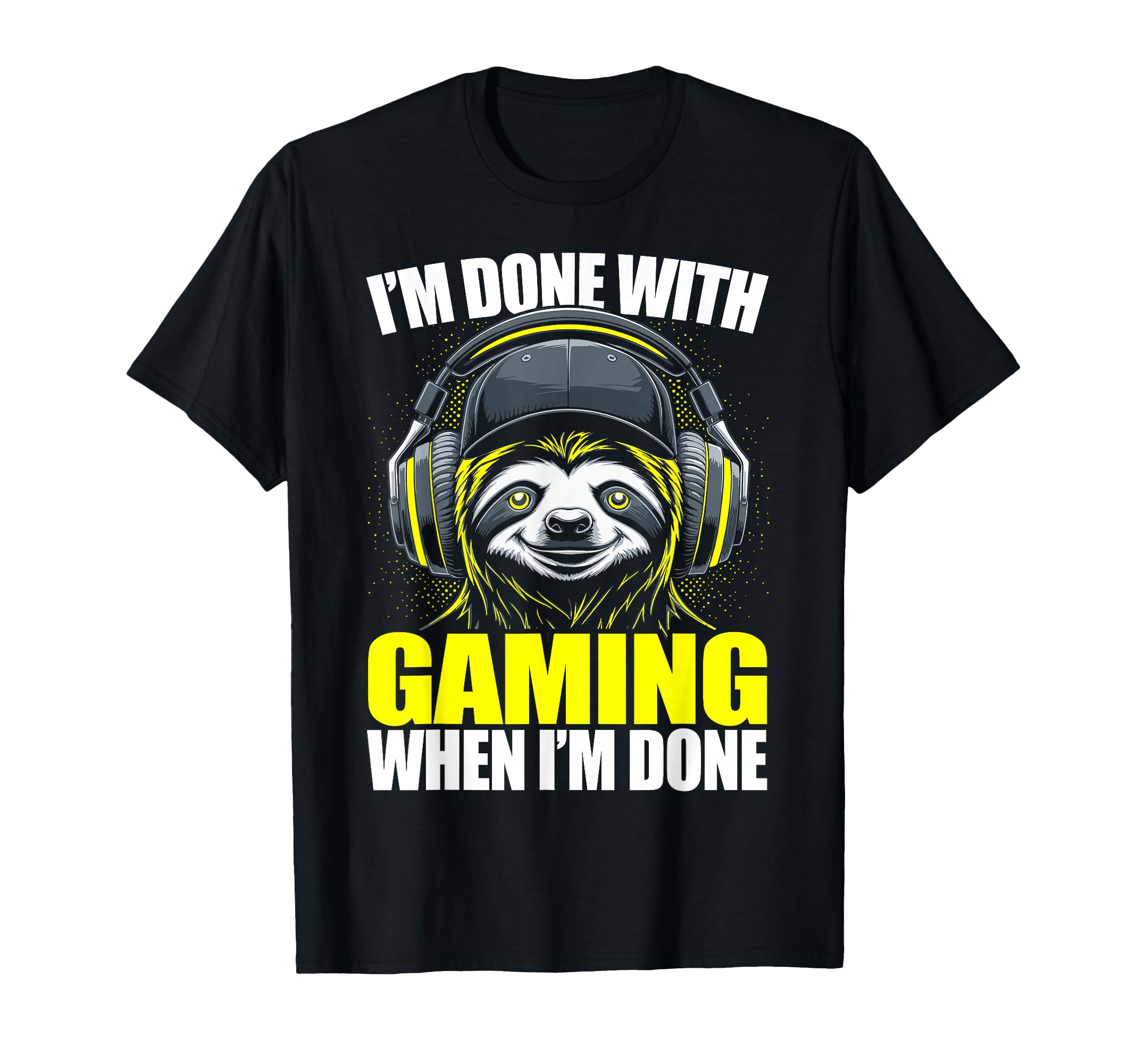 Gamer Sloth Gaming Video Games T-Shirt