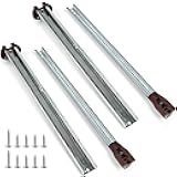 2 Packs Drawer Slides Center Track for Kenlin Rite-Trak II Rails Kit, 16 Inch Drawer Metal Slides with Stop & Roller, Replacement for Dresser Nightstand Wardrobe Cabinet Drawer Tracks and Rails Kits