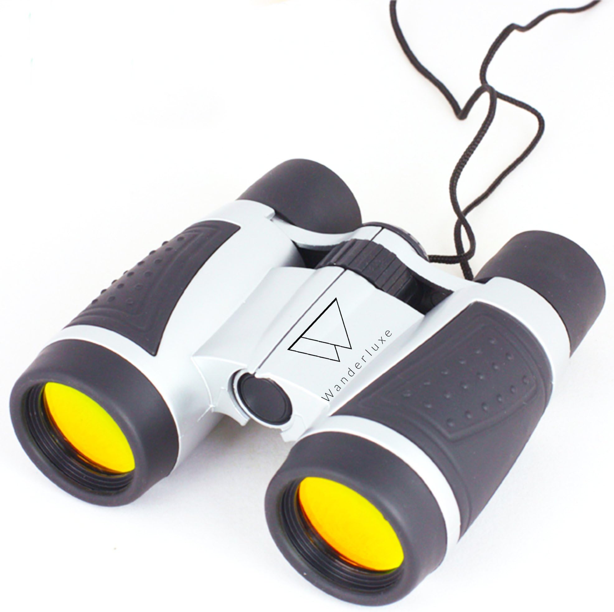 Binoculars for Kids 4 x 30, Compact & Waterproof - Toy, Lightweight, Wide View, Portable & Folding, Great for Outdors, Camping, Bird Watching, Playtime, Exploration (silver)