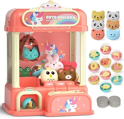 Miniatura 8 de Mini máquina de garras para niños, juego de arcada electrónico, juguete de interior para niñas, premios de venta de dulces, máquina de juego de
