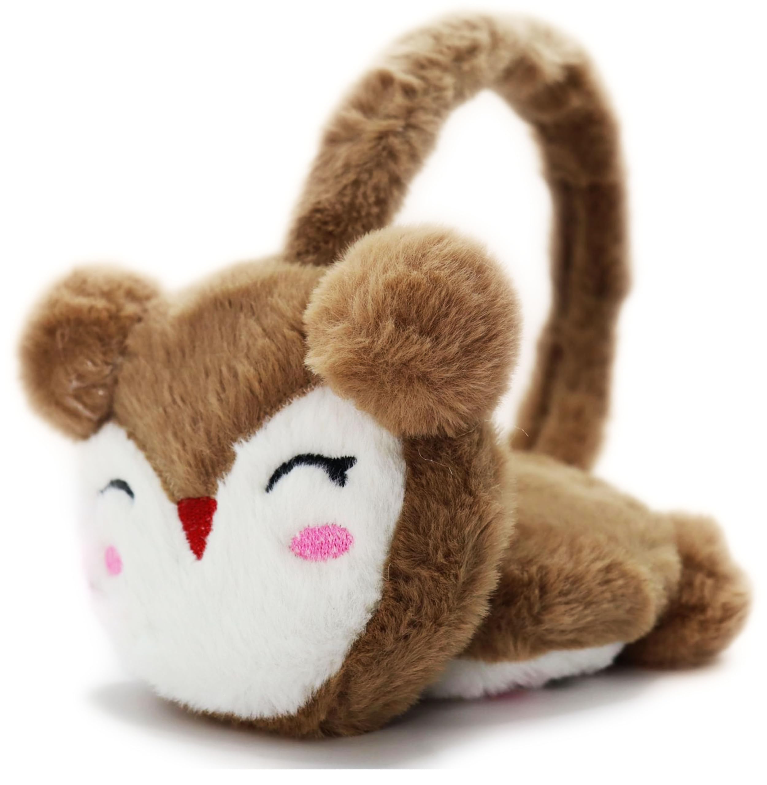 Hilto Bunny Kids Earmuff Girls Lovely Plush Thermal Ear Cover Rabbit Ears Soft Velvet Ear Muff Warmer (Brown)