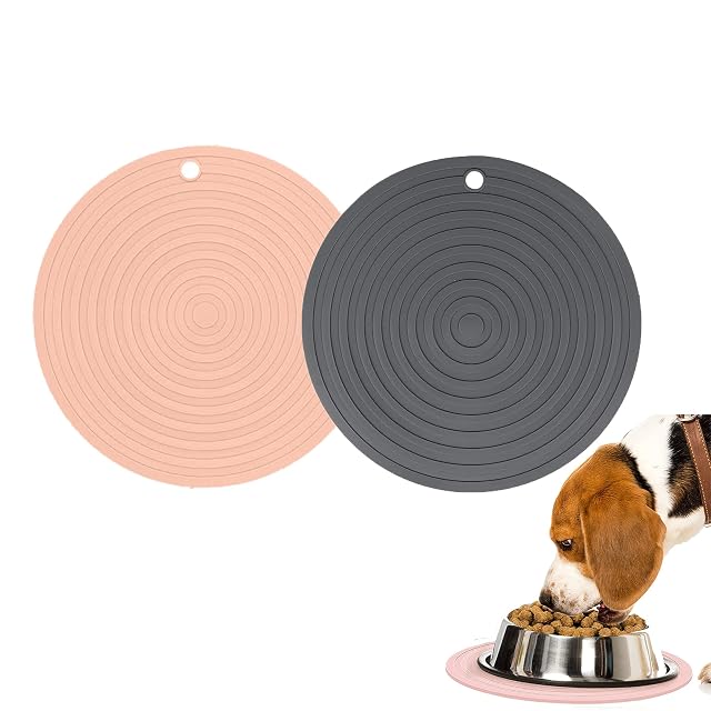 2 PCS Alfombrilla para Comederos De Mascota Alfombrilla Gatos Comederotapete Tapete para Comer Gato…