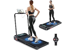 Foldable Under Desk Treadmill with Walking Pad for Home or Office