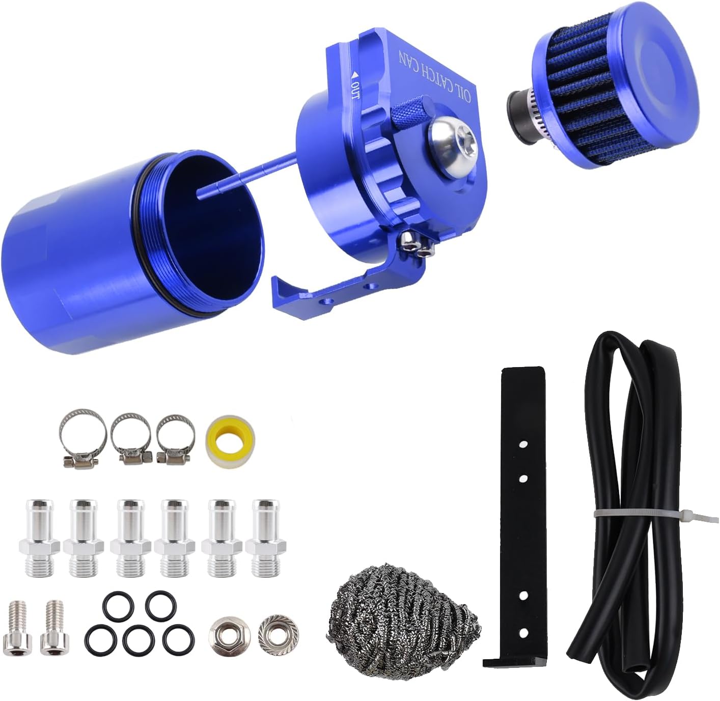 IHOTDER Car Oil Catch Can Kit Aluminum Alloy 300ML Air