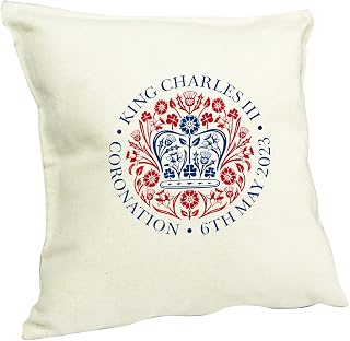 Coronation Cushion Cover | King Charles III Coronation Cushion Keepsake | Coronation Decoration | 6th May 2023 Celebrations | The Royals