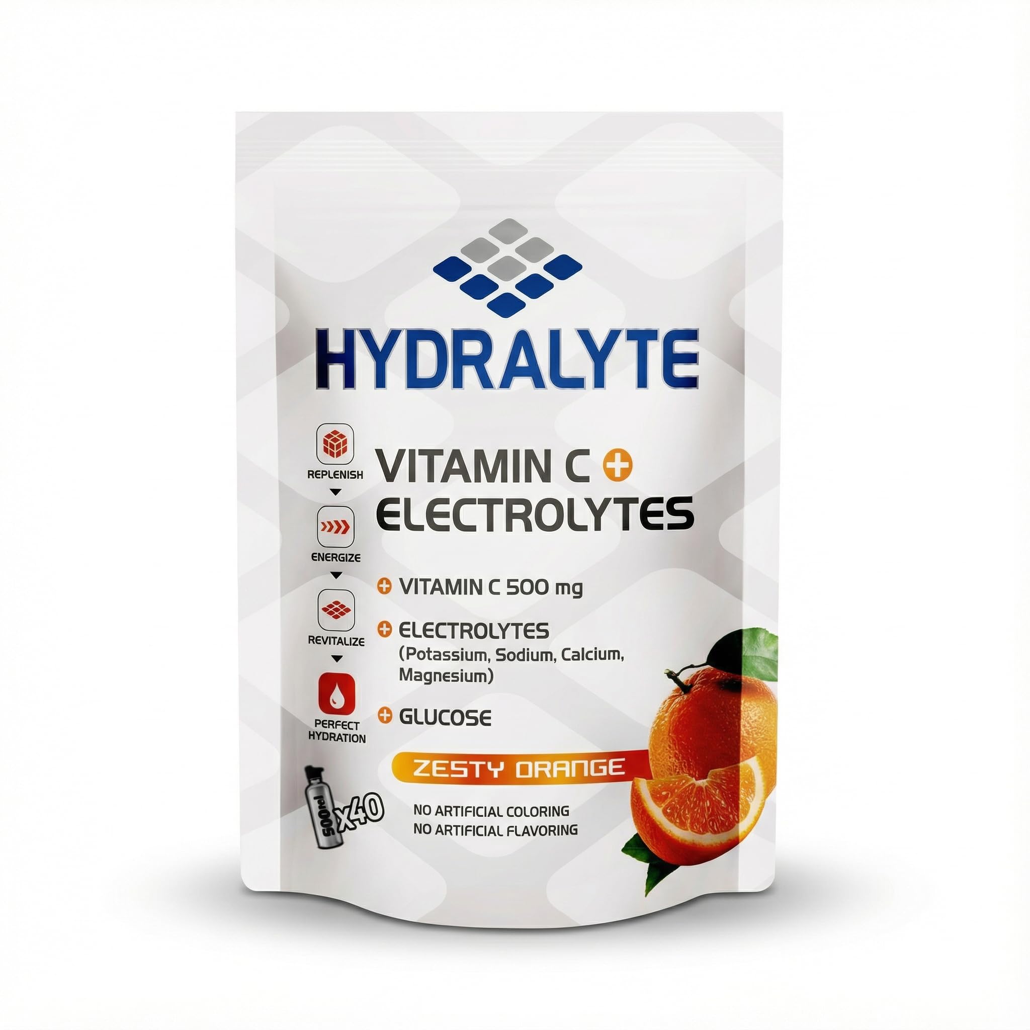 Vitamin C + Electrolyte Hydration Powder Orange Flavour 800g | 80 Servings | Fast Rehydration Sports Drink | Low Sugar | Isotonic Formula